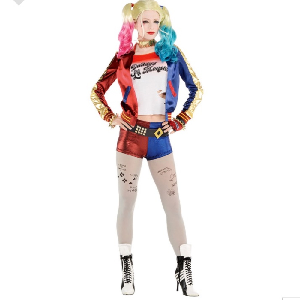 Harley Quinn Halloween Costume Entire Set- Size S